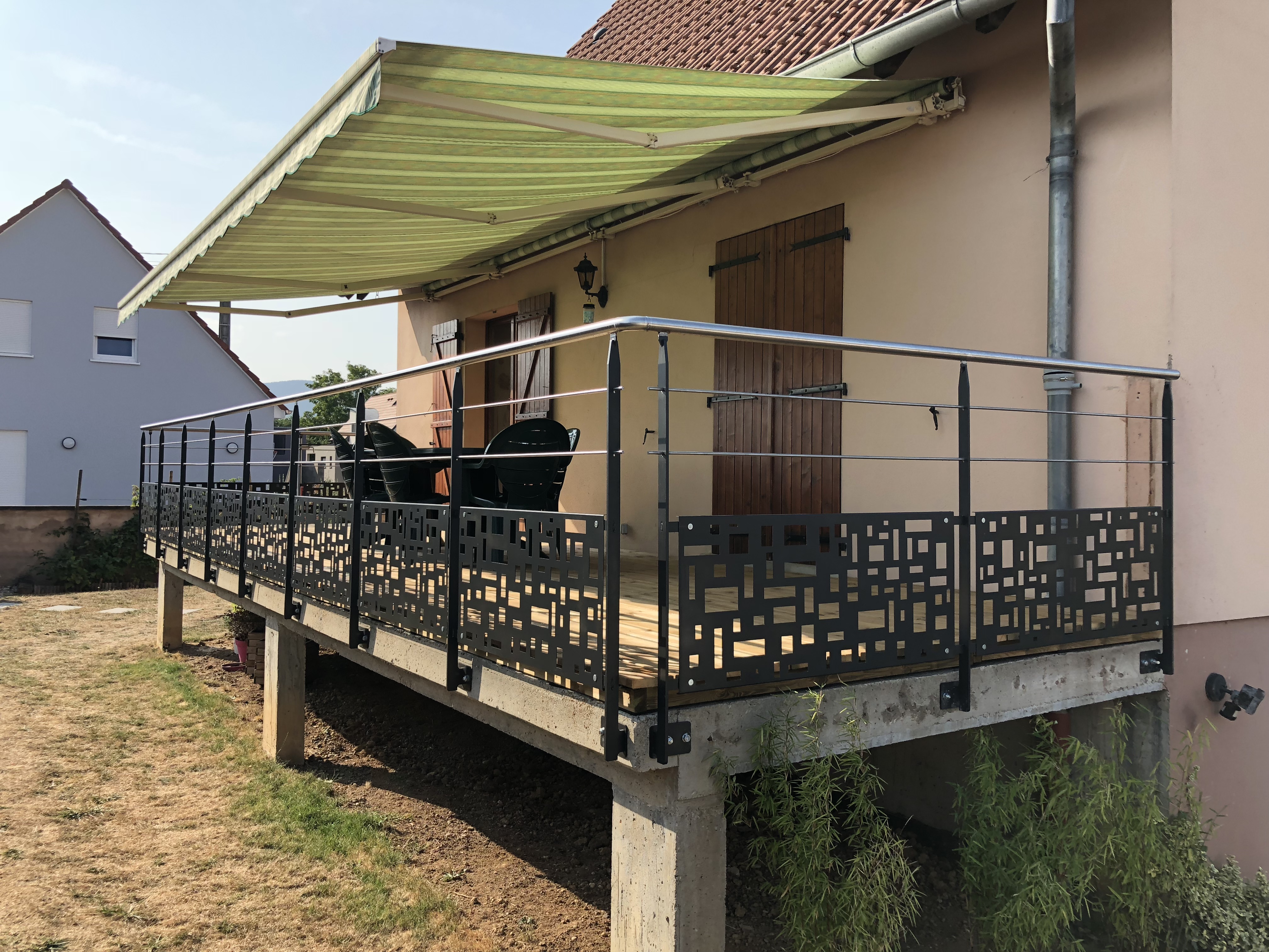 Garde corps et terrasse réalisé à Obernai